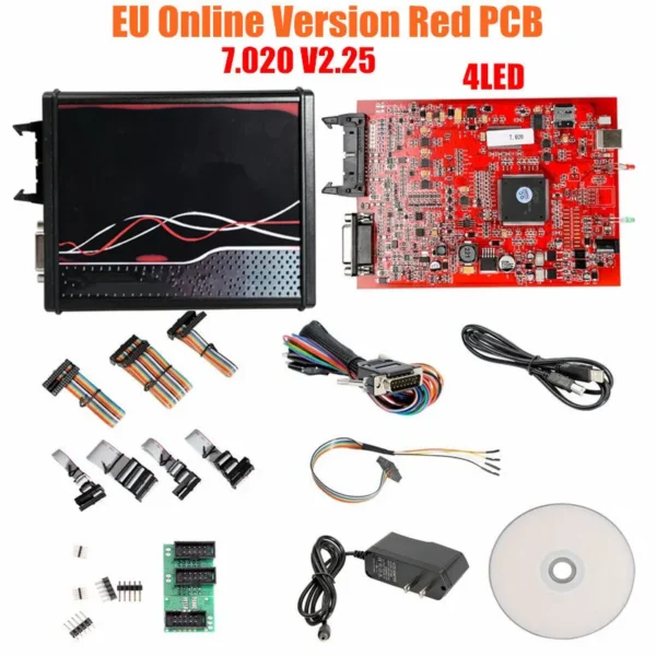 New 4LED Red PCB K-T-AG 7.020 EU Online Version SW V2.25 No Token Limited with GPT cable